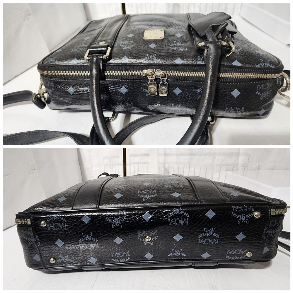 MCM Visetos Briefcase/Laptop Bag Black - Picture 11 of 15